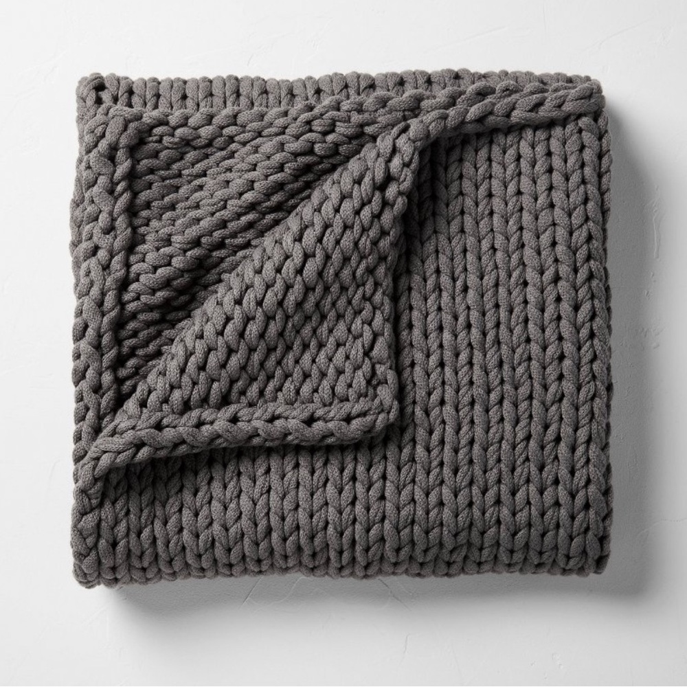 50"×70" Oversized Solid Bed Throw Dark Gray
- Casaluna